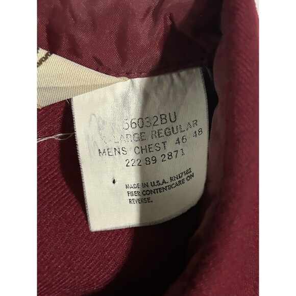 Vintage shirt Walls long sleeve mens chest 42-44 Large Regular burgundy - Picture 2 of 11